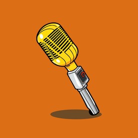 可爱麦克风卡通绘画儿童插画