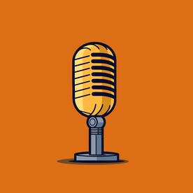 可爱麦克风卡通绘画儿童插画