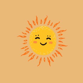 可爱太阳卡通绘画儿童插画