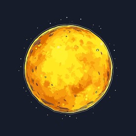 可爱月亮卡通绘画儿童插画