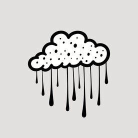 可爱白云卡通绘画儿童插画