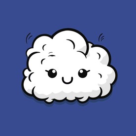 可爱白云卡通绘画儿童插画