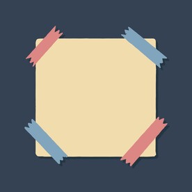 卡通便签纸矢量简笔画