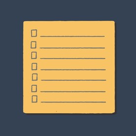 卡通便签纸矢量简笔画