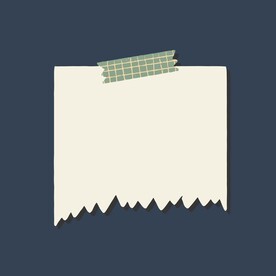 卡通便签纸矢量简笔画