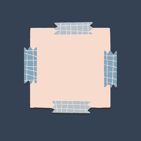 卡通便签纸矢量简笔画