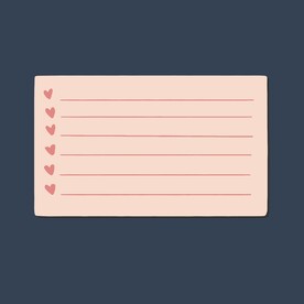 卡通便签纸矢量简笔画