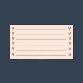 卡通便签纸矢量简笔画