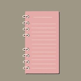 卡通便签纸矢量简笔画