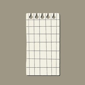 卡通便签纸矢量简笔画