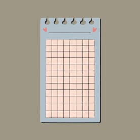 卡通便签纸矢量简笔画