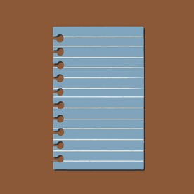 卡通便签纸矢量简笔画