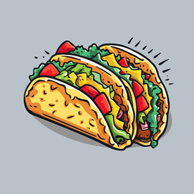 西式美味烤肉卷矢量插画