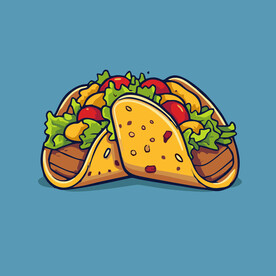 西式美味烤肉卷矢量插画