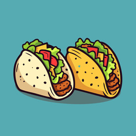 西式美味烤肉卷矢量插画