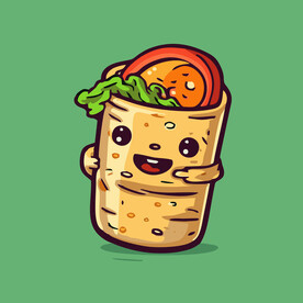 西式美味炸薯条矢量卡通简笔画