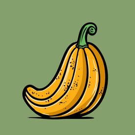 香蕉水果手绘矢量插画