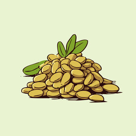 黄豆蔬菜手绘矢量插画