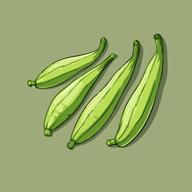 黄瓜蔬菜手绘矢量插画