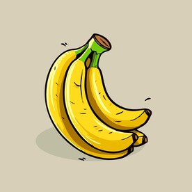 banana水果手绘矢量插画