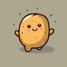 土豆蔬菜手绘矢量插画