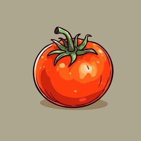 番茄蔬菜手绘矢量插画