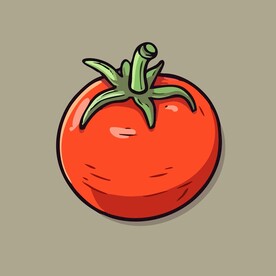 番茄蔬菜手绘矢量插画