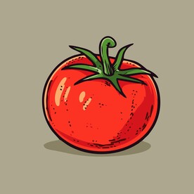 番茄蔬菜手绘矢量插画