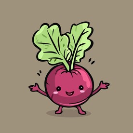 手绘萝卜卡通蔬菜矢量插画