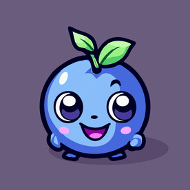 手绘李子水果矢量插图卡通美食