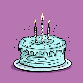 美味水果奶油蛋糕卡通矢量插画