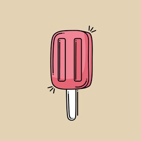 美味多彩果味冰激凌矢量插画