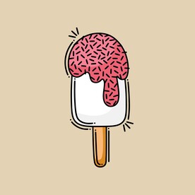 美味多彩果味冰激凌矢量插画