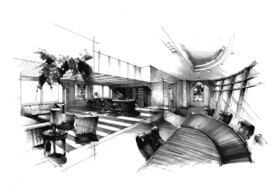 手绘素描方案草图