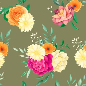 矢量手绘风花卉