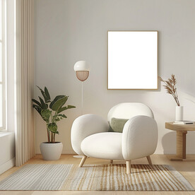 简约装饰画样机素材图