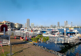 澳大利亚黄金海岸渔港码头风景