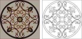 欧式圆形花纹