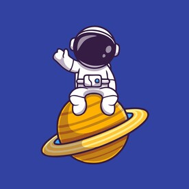 宇航员矢量卡通儿童插画图片