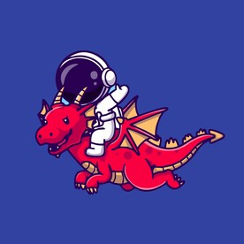 宇航员矢量卡通儿童插画图片