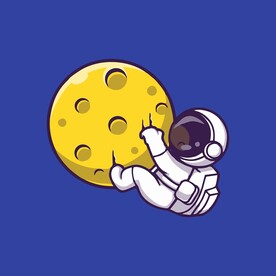 宇航员矢量卡通儿童插画图片