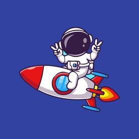 宇航员矢量卡通儿童插画图片