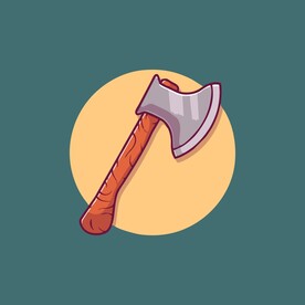 斧子矢量卡通儿童插画图片