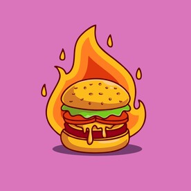 汉堡矢量卡通儿童插画图片