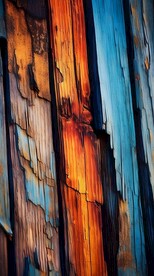 多彩木纹木板素材图片