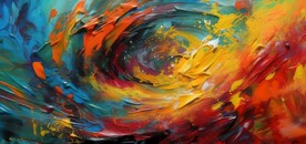 创意多彩抽象油彩绘画背景