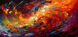 创意多彩抽象油彩绘画背景