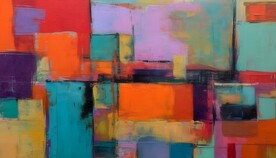 创意多彩抽象油彩绘画背景