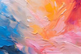 创意多彩抽象油彩绘画背景