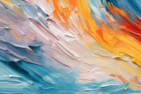 创意多彩抽象油彩绘画背景